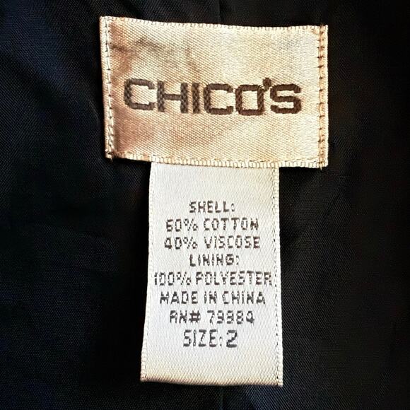 Chico’s Bohemian Paisley Velvet Jacket Women’s 2 Large Jeweled Floral Fall Coat - Picture 6 of 8